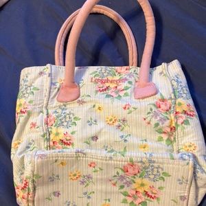 Longaberger spring floral hand bag